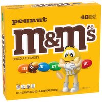 M&M'S M&M'S Individually Wrapped Peanut Milk Chocolate Candy Bulk, 1.74 Oz Packs, 48 Ct Box, 83.52 Ounce