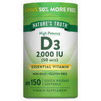 Nature's Truth Nature's Truth D3 2000 IU 50 mcg - 150 Each