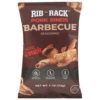Rib Rack Pork Rinds, Barbecue Seasoning - 4 Ounce