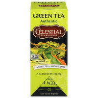 Celestial Seasonings Green Tea, Authentic, Tea Bags, 25 Each