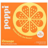 Poppi Orange Prebiotic Soda - 4 Each