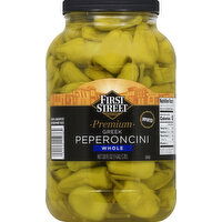 First Street Greek Pepperoncini, Premium, Whole - 128 Ounce