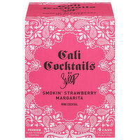 Cali Cocktails Wine Cocktail, Smokin' Strawberry Margarita - 4 Each