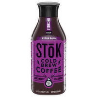 Stok Coffee Beverage, Darker Roast, Un-Sweet Black, Extra Bold, Cold Brew - 48 Fluid ounce