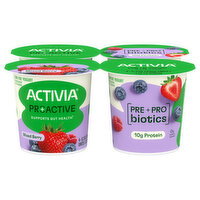 Activia Proactive Mixed Berry Probiotic Low Fat Yogurt - 4 Each