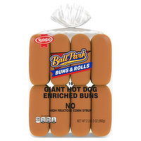 Ball Park Buns, Enriched, Hot Dog, Giant - 16 Each