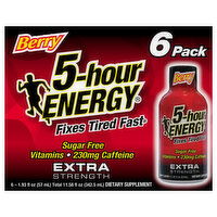 5-Hour Energy Extra Strength Berry 6 Pack Energy Shot - 6 Each