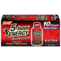 5-Hour Energy Energy Shot, Extra Strength, Berry, Value Pack, 10 Each