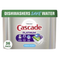 Cascade Platinum Dishwasher Pods, Fresh, 36 Each