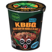 Bibigo Sweet & Savory KBBQ Flavor Ramyun Noodles in Sauce - 3.45 Ounce