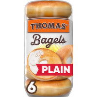 Thomas' Plain Pre-sliced Bagels, 6 count, 20 oz - 6 Each