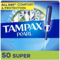 Tampax Pearl Tampons with LeakGuard Braid, Super - 50 Each