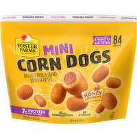Foster Farms Honey Crunchy Mini Corn Dogs Family Pack, Frozen - 84 Each