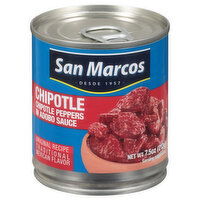 San Marcos Chipotle Peppers, in Adobo Sauce, Traditional Mexican Flavor - 7.5 Ounce