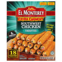 El Monterey Taquitos, Southwest Chicken, Extra Crunchy - 18 Each