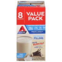 Atkins Protein-Rich Shake, Creamy Vanilla, Value Pack - 8 Each