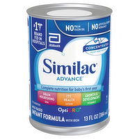 Similac Infant Formula with Iron, Milk-Based, OptiGro, 0-12 Months, 13 Fluid ounce