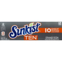 Sunkist Soda, Orange - 12 Each