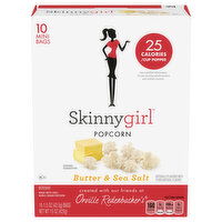 Skinny Girl Popcorn, Butter & Sea Salt, Mini Bags - 10 Each