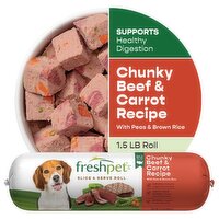 Freshpet Healthy & Natural Dog Food, Fresh Beef Roll, 1.5lb - 1.5 Pound