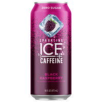 Sparkling Ice Zero Sugar +Caffeine Black Raspberry Flavored Sparkling Water - 16 Fluid ounce