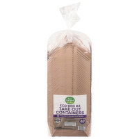Sun Harvest Take Out Containers, Eco Box No 4 - 40 Each
