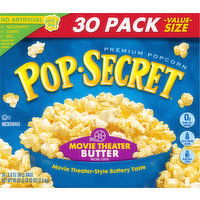 Pop-Secret Popcorn, Premium, Movie Theater Butter, Value Size, 30 Pack - 30 Each