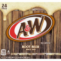 A&W Soda, No Caffeine, Root Beer, 24 Pack, 24 Each