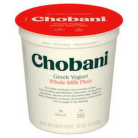 Chobani Yogurt, Greek, Whole Milk, Plain - 32 Ounce