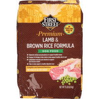 First Street Dog Food, Lamb & Brown Rice Formula, Premium - 15 Pound