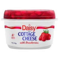 Daisy Cottage Cheese, with Strawberries, 4% Milkfat Minimum - 6 Ounce