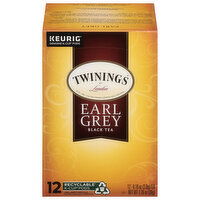 Twinings Black Tea, Earl Grey, K-Cup Pods - 12 Each