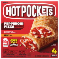 Hot Pockets Crispy Crust Pepperoni Pizza Sandwiches - 4 Each