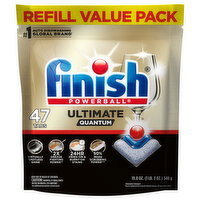 Finish Tabs Ultimate Quantum Dishwasher Detergent Refill Value Pack - 47 Each
