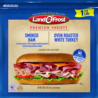 Land O'Frost Smoked Ham/Oven Roasted White Turkey, Premium Variety