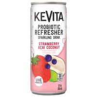 KeVita Sparkling Drink, Strawberry Acaí Coconut, Probiotic Refresher - 12 Fluid ounce