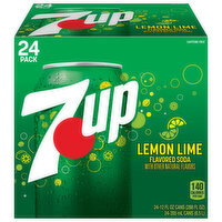 7-UP Lemon Lime Flavored Soda - 24 Each