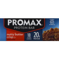 Promax Protein Bar, Nutty Butter Crisp, 12 Each