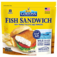 Gorton's Breaded Whole Sandwich Fish Fillets - 8 Each