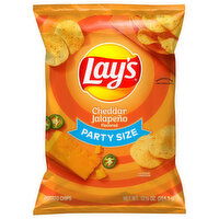 Lays Potato Chips, Cheddar Jalapeno Flavored, Party Size - 12.5 Ounce