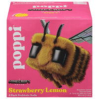 Poppi Prebiotic Soda, Strawberry Lemon - 4 Each