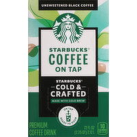 Starbucks Coffee Drink, Premium, Unsweetened Black, Cold & Crafted - 72 Fluid ounce