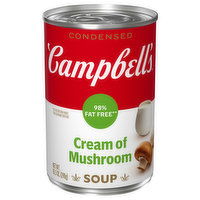 Campbell's Condensed Soup, 98% Fat Free, Cream of Mushroom - 10.5 Ounce