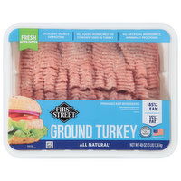 First Street Turkey, Ground, 85% /15%, 48 Ounce