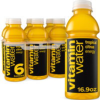 vitaminwater Tropical Citrus Flavored Water Bottles - 16.9 Fluid ounce