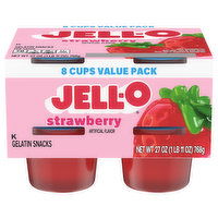 Jell-O Gelatin Snacks, Strawberry, Value Pack, 27 Ounce