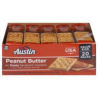 Austin Sandwich Crackers, Peanut Butter, 20 Pack, Value Size, 20 Each