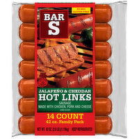 Bar S Jalapeño & Cheddar Hot Links - 42 Ounce