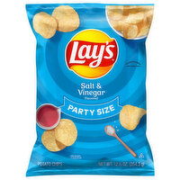 Lay's Potato Chips, Salt & Vinegar Flavored, Party Size, 12.5 Ounce