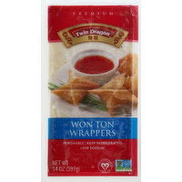 Twin Dragon Won Ton Wrappers, Premium - 14 Ounce